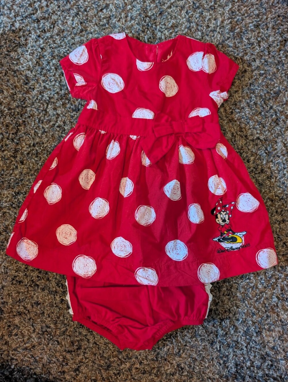 Disney Parks Red Toddler Dress with Minnie Accents